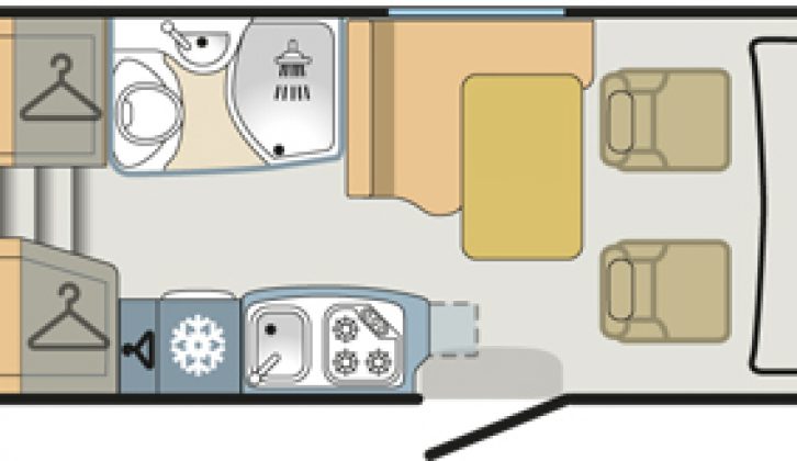 The daytime layout of the new Hymer ML-T 580