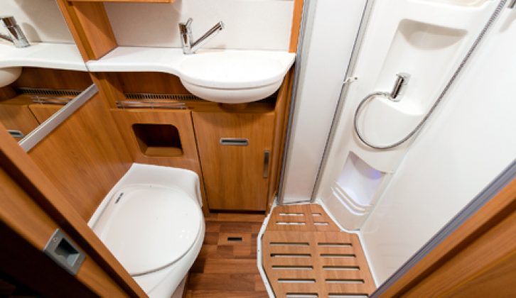 The Hymer ML-T 580 does not have a massive washroom, but there are some clever, space saving features