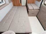 In this 'van you get two single beds, both of which are a generous 1.87m (6ft 2in) long