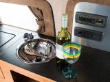 Low voltage LED lighting throughout makes the most of the campervan's battery power