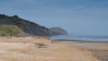 Discover the Dorset coast, such as Charmouth beach, when visiting Setley Ridge Vineyard on your out of season motorhome tour