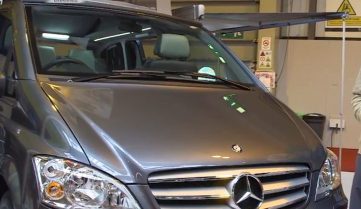 This pop-top campervan is the Mercedes-Benz Vito-based Horizon MCV and Practical Motorhome's Editor Niall Hampton checks it out for our TV special on the recent show at the NEC Birmingham