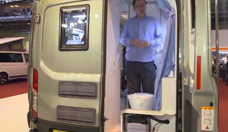 The Pimento campervan is as small and sweet as it sounds, yet it has room for a rear washroom. Editor Niall reports from the motorhome show at the NEC Birmingham for The Motorhome Channel on TV