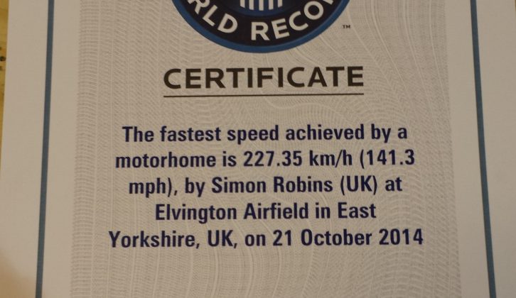 It's official – the world's fastest motorhome is British and Practical Motorhome was there to see the record broken!