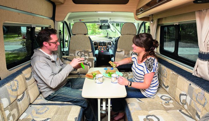 Four can eat a meal together in the Auto-Sleepers Kemerton XL