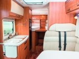 The sofa doubles as two belted travel seats, as Practical Motorhome discovers while reviewing the Hymer Exsis-i 578