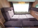When it’s time to turn in, the lounge seats in the Zefiro 690G convert easily into a double bed, using pull-out extensions and four cushions