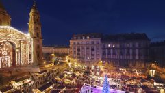 Christmas in Budapest brings beautiful lights and festive cheer to places like the impressive Vorostmarty Square and St Stephen's Basilica