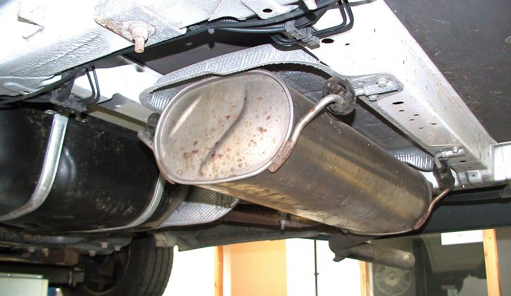 Most steel exhaust systems will corrode a little through winter, though not this Ducato Chausson’s stainless system