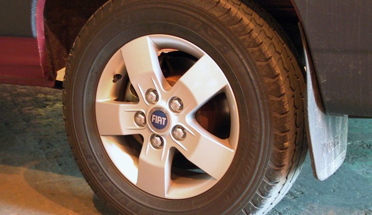 Tyres need to be kept fully inflated, and occasionally rotated to prevent distortion where they touch the ground, advises Practical Motorhome