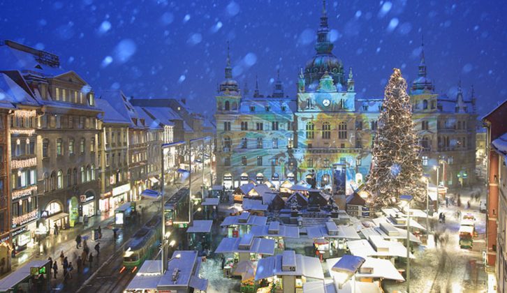 There are 13 different markets within walking distance of each other, and Graz even has a giant advent calendar projected onto the town hall