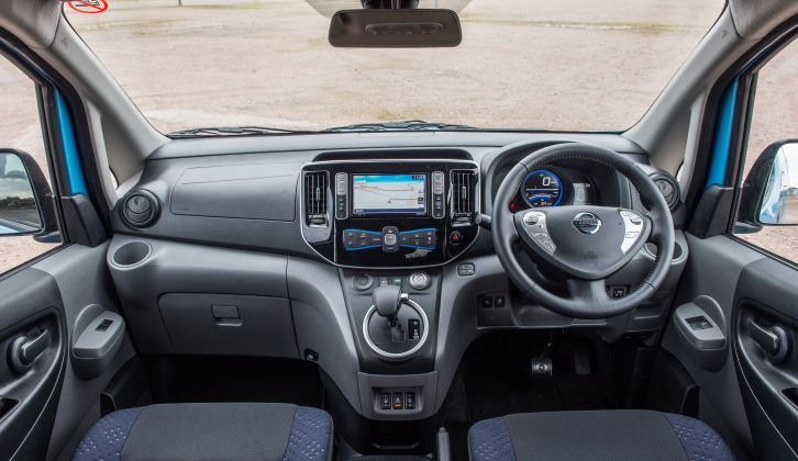 There's a very van like feel to the Nissan e-NV200's cabin and drive