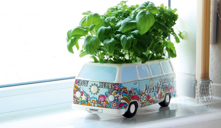 The Herbert Campervan Planter (priced at £19.95) could be the ideal Christmas present idea for a green fingered motorcaravanner