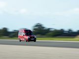 Elvington Airfield near York was the setting for this campervan's land speed record attempt