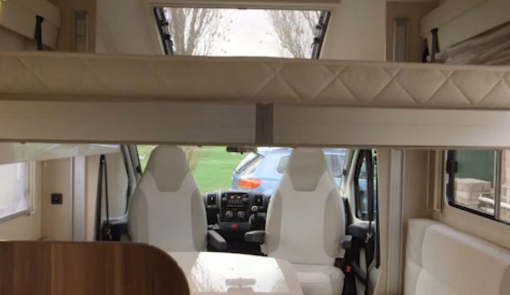 The Roller Team T-Line 590 has a big lounge and a dropdown bed up front – find out more in our review, only on The Motorhome Channel, on Sky 192, Freesat 402 and live online