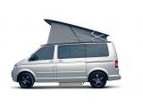 The GM Coachwork Panorama is 4.9m (16'1") long, 2.1m (6'7") wide and 2m (6'7") high, so you can drive this little elevating-roof campervan almost anywhere