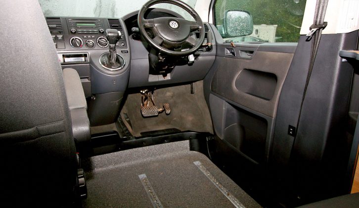 The lowered floor and hand-operated accelerator/brake means that those who need to drive from a wheelchair can enjoy the freedom a campervan offers – fantastic!