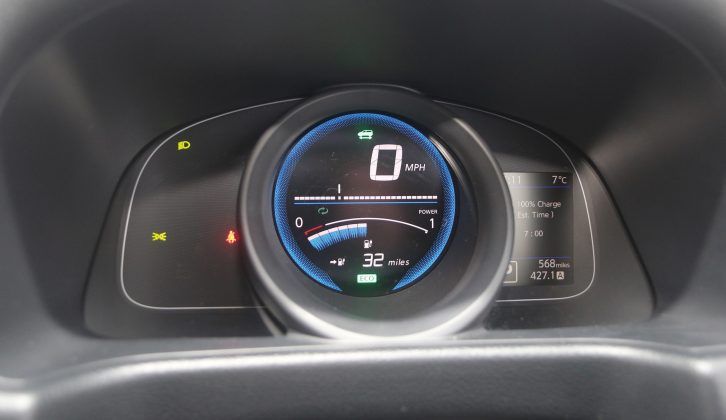 The instrument panel on the dash clearly displays the amount of power you are using in real time, and the range in miles before another charge is required for your electric Dalbury E campervan