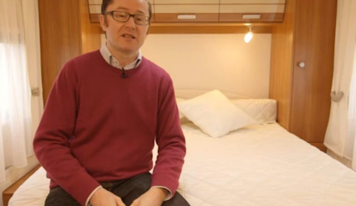 There's a comfy island bed in the Dethleffs Esprit T 7150 DBM low profile motorhome – take a look round this new 2015 model on The Motorhome Channel TV show