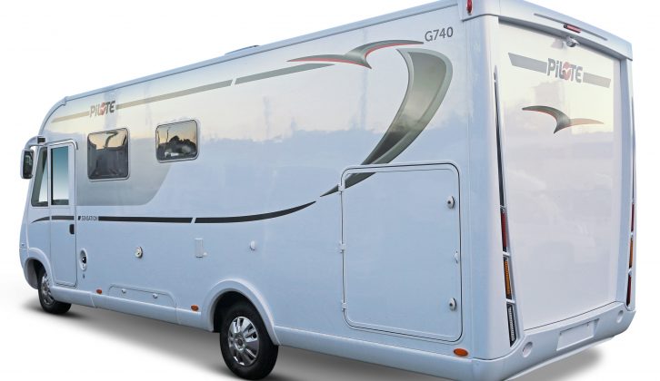 Measuring 2.3m (7'6") wide, 7.49m (24'6") long and 2.85m (9'4") tall, the Pilote Galaxy G740 G Sensation is available from Davan Caravans & Motorhomes in Weston-super-Mare in Somerset and from other UK dealerships for Pilote – http://po.st/3vxkxP