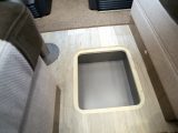 There's room for the wellies in this floor hatch in the Pilote Galaxy G740 G Sensation – or perhaps you might want to stash your valuables or the red wine in here, though the heated floor won't enhance your Champagne!