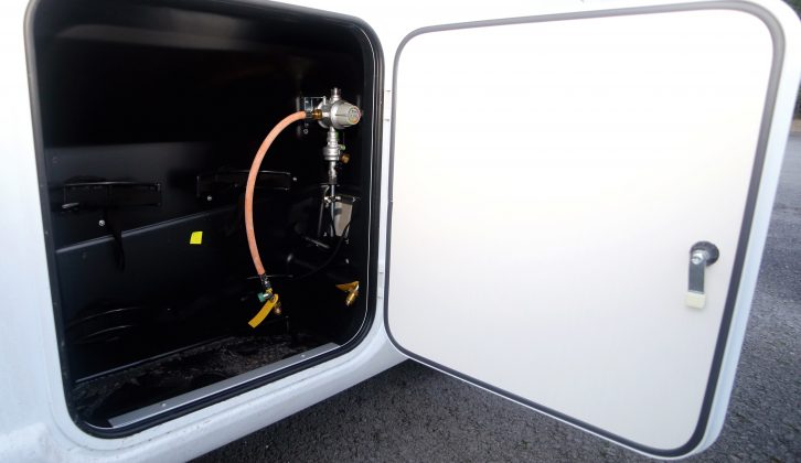 There's room for two 11kg gas bottles in the large offside gas locker behind the driver's seat, located close to the ground for easy access.