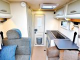 The facilities and the main controls are at the back of the Nu Rio Micro ’van, above the kitchen, where there is a worktop extension, and the washroom sits opposite