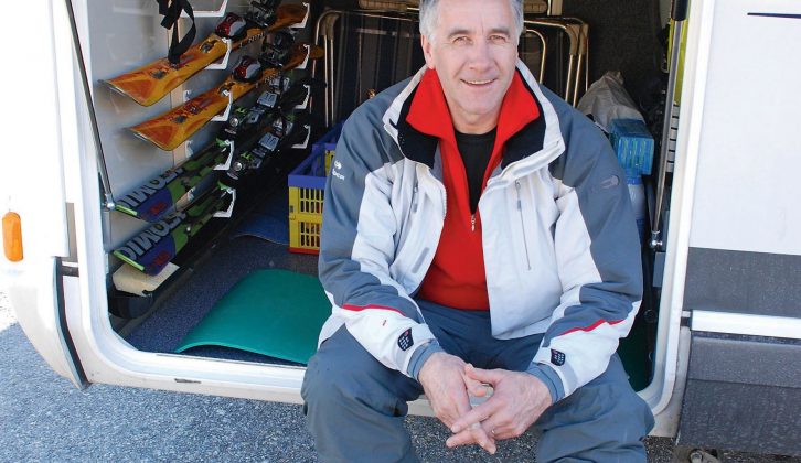 Practical Motorhome reader team member Geoff Bass looks confident that his pre-ski trip motorhome preparations will keep him and Ruth safe during their ski holidays