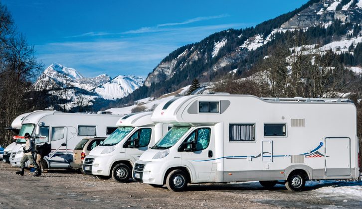 Lots of people use their motorhomes as ski chalets on wheels to enjoy cheap skiing holidays in The Alps