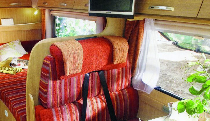 The 5.67m-long Chausson Flash 02 had a fixed bed in the rear corner and four travel seats with seatbelts – and it still looks a pretty inviting and practical prospect