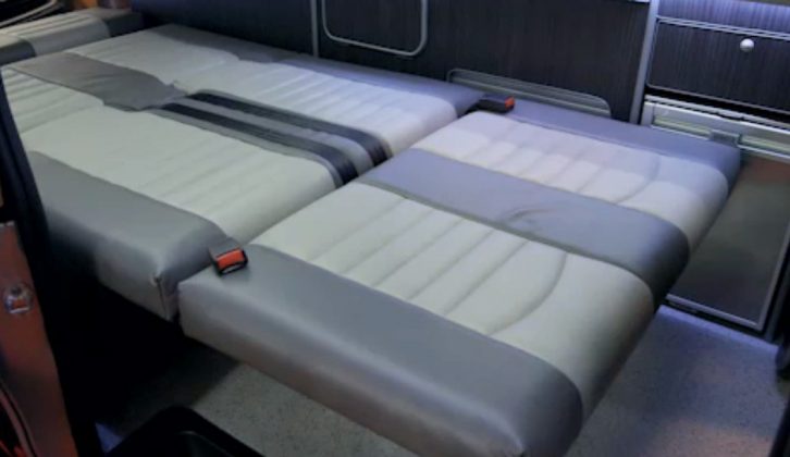 Here's how to make up the bed in the Horizon MCV campervan, featured on The Motorhome Channel