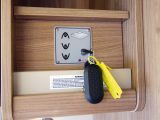 Simple Chubb key isolator and push buttons operate the drop-down bed. This can be left at any height, but descends usefully low