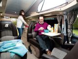 Auto-Sleepers has included a pair of removable tables in the Wave campervan. They are easy to deploy and can be moved near to the front or rear seats