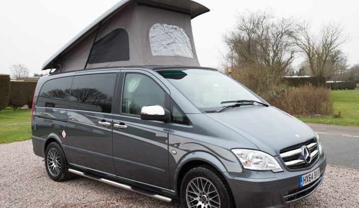 Practical Motorhome's team found the Auto-Sleeper Wave as easy to drive as a car – it measures 5m long, 2.26m wide and 2m tall (16'5" tall, 7'5" wide and 6'7" tall) with the top down