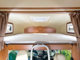 The Luton in the 2014 Endeavour has a longer overhang than before, so the double bed is wider – there’s locker space here, too