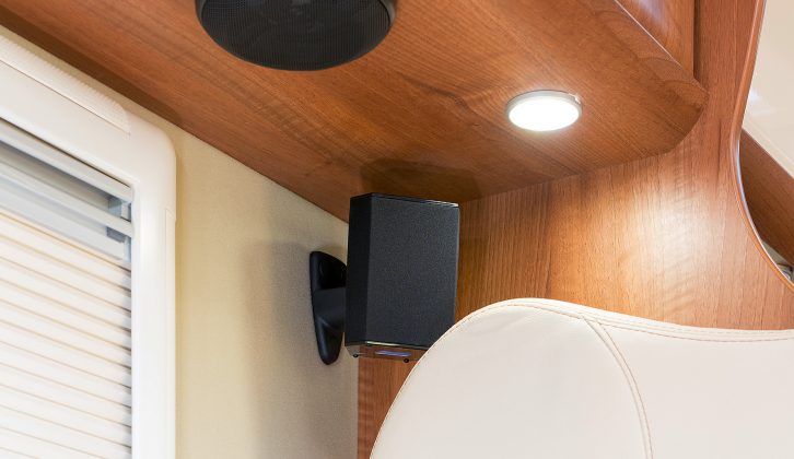 A surround-sound system was fitted to the unit we reviewed – buyers can specify what they need from a long options list