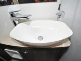 The stand-alone basin is stylish and large enough to be practical – but there’s no window in the washroom