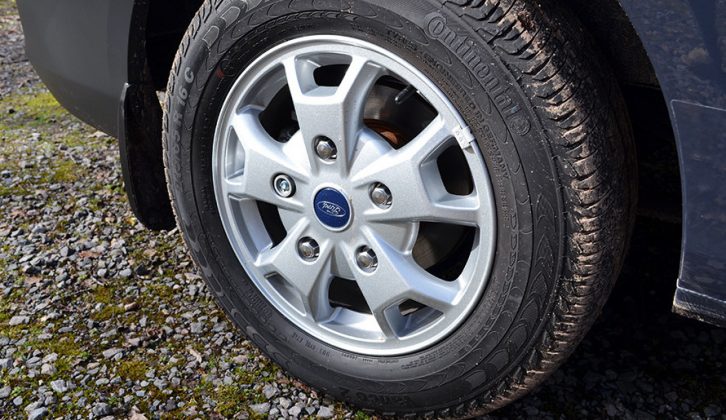 Smart-looking alloy wheels are available from the Ford options list. Four alloys will set you back a very reasonable £600 and give your Leisure Van an even smarter look