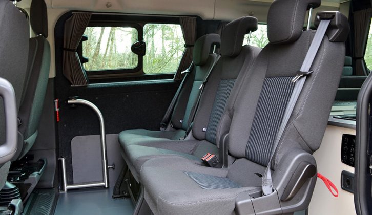 With a row of three full-size belted travel seats behind the driver, the Leisure Van has genuine people-carrying credentials