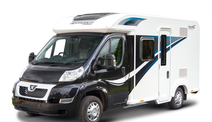 At just 5.99m (20') long, the Approach Compact, with its drop-down double bed, is aimed mainly at couples and is made by Bristol-based motorhome manufacturer Bailey