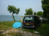 We're sure many motorcaravanners have enjoyed such views on holidays in Italy – here the Bongo is pitched beside Lake Garda