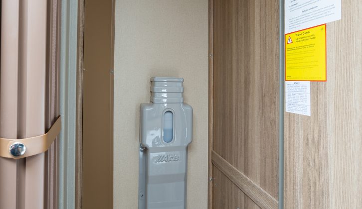 Alde water and wet central heating pushes all the comfort buttons. The boiler unit is mounted in the offside wardrobe