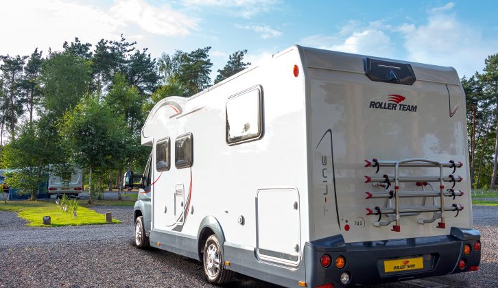 Based on the 2.3-litre turbodiesel, 130bhp Fiat Ducato, the  740 is 7.43m long, 2.31m wide and 2.8m high and offers a payload of 425kg – the full specification is in Practical Motorhome's review of the Roller Team T-Line 740