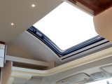 Standard fit across the range, the Open Sky panoramic rooflight above the cab allows even more daylight into the lounge
