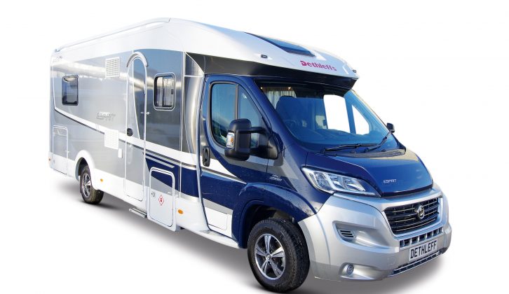 Priced at £66,790 at its launch, the Esprit 7150 DBM is a three-berth motorhome with an island bed and a sociable lounge