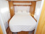 The area around the island double bed at the rear of the ’van is completely symmetrical so that each occupant gets the same space for hanging clothes, placing a book and accessing the bed. The area can be closed off to ensure you enjoy sweet island dreams in the Dethleffs Esprit T7150 DBM motorhome