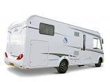 There's a rear garage with external access from both sides of the four-berth Knaus Sky i 700