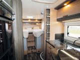 Storage throughout the Sky I 700 LEG is plentiful: there are lockers above the rear beds, and a half-length wardrobe beneath the nearside example. Cold-foam mattresses and Froli springs feature in all of the beds