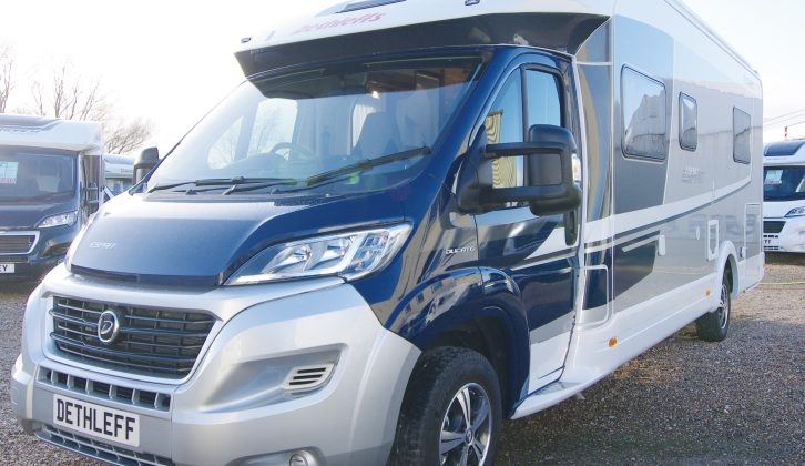 This island-bed low-profile motorhome boasts good looks and space for socialising with friends