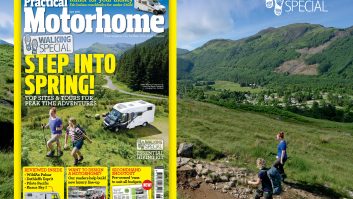 In our Walking Special we report top sites and tours in Scotland, Wales, the Peak District and Northumberland – plus we review five new motorhomes, three secondhand A-class bargains and more!